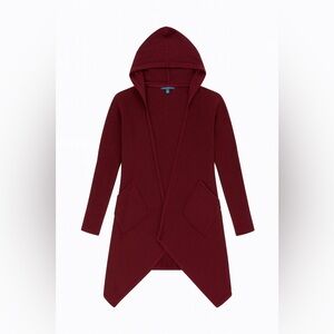 American Eagle Maroon Knit Cardigan W/ Hood & Pockets